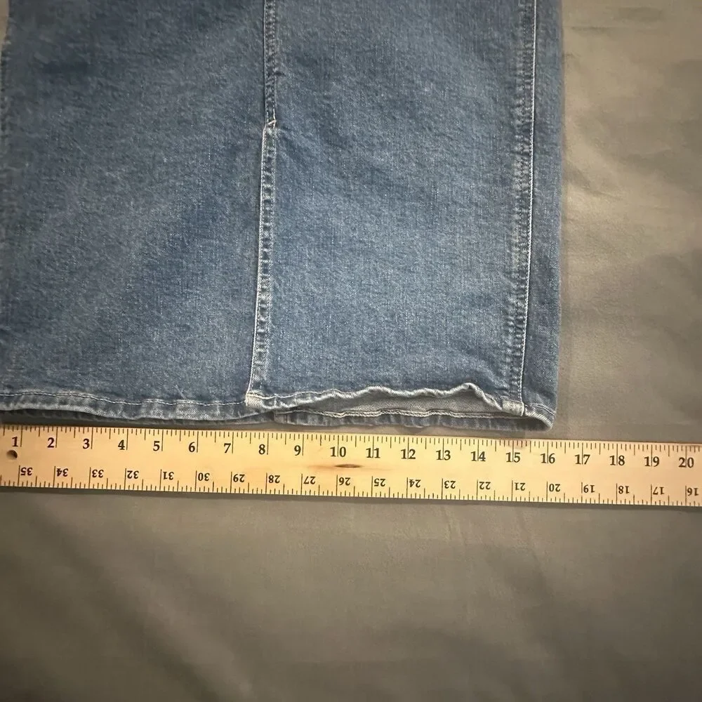 Gap Denim Midi Pencil Skirt Women's 4/27 Knee Length 5 Pocket Preppy Y2K